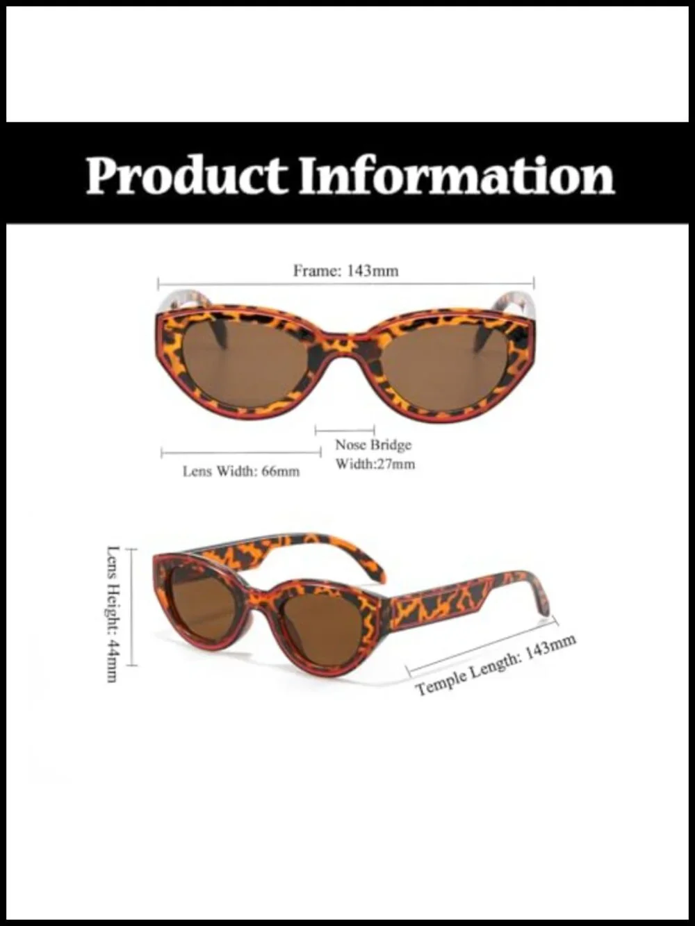Retro Oval Cat Eye Sunglasses with UV400 Protection